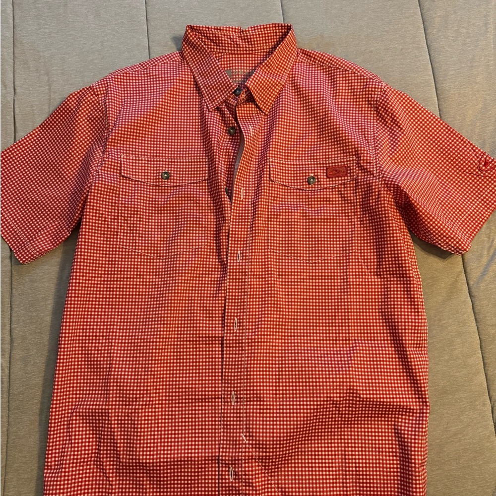 Drake Red Checkered Casual Shirt